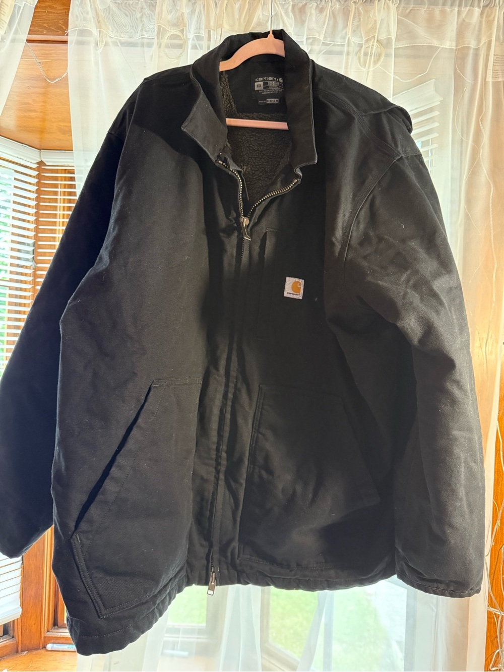 Carhartt Men’s Black Hooded Work Jacket